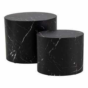 Czarne stoliki w dekorze marmuru zestaw 2szt. 48x33 cm Mice – Actona obraz