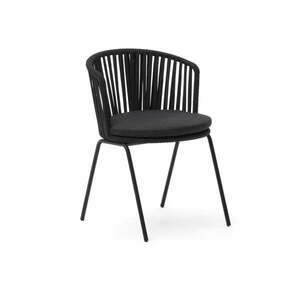 Czarne metalowe krzesło ogrodowe Saconca – Kave Home obraz