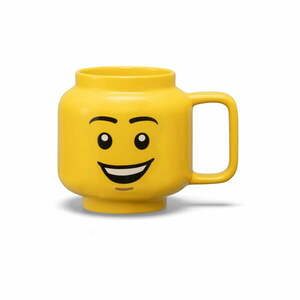 Żółty ceramiczny kubek dla dzieci 530 ml Head – LEGO® obraz