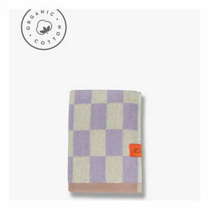 Jasnożółto-fioletowy ręcznik z bawełny organicznej 50x90 cm Retro – Mette Ditmer Denmark obraz