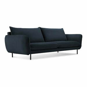 Ciemnoniebieska aksamitna sofa 230 cm Vienna – Cosmopolitan Design obraz