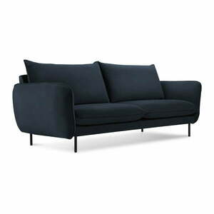 Ciemnoniebieska aksamitna sofa 160 cm Vienna – Cosmopolitan Design obraz