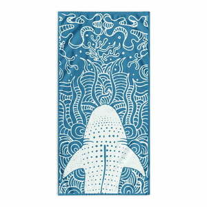 Niebieski ręcznik plażowy 90x180 cm Shark – DecoKing obraz