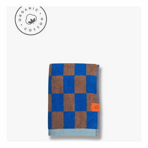 Niebiesko-brązowy ręcznik z bawełny organicznej 50x90 cm Retro – Mette Ditmer Denmark obraz