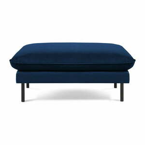 Niebieski aksamitny podnóżek Vienna – Cosmopolitan Design obraz