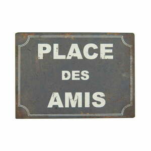 Metalowa tabliczka 21x15 cm Place des Amis – Antic Line obraz