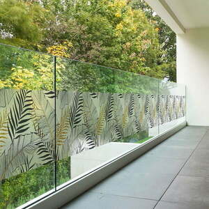 Naklejka na okno 200x40 cm Classy Palm Leaves – Ambiance obraz