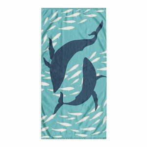 Niebieski ręcznik plażowy 90x180 cm Dolphin – DecoKing obraz