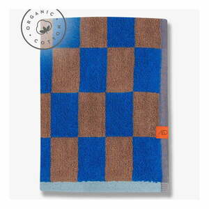 Niebiesko-brązowy ręcznik kąpielowy z bawełny organicznej 70x133 cm Retro – Mette Ditmer Denmark obraz