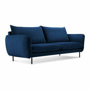 Niebieska aksamitna sofa 160 cm Vienna – Cosmopolitan Design obraz