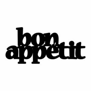 Metalowa dekoracja ścienna 59x27 cm Bon Appetit – Bystag obraz