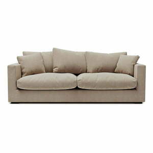 Kremowa sztruksowa sofa 220 cm Comfy – Scandic obraz