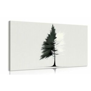 Obraz minimalistyczne drzewo iglaste obraz