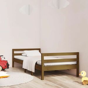 vidaXL Rama łóżka, miodowy brąz, 80x200 cm, lite drewno sosnowe obraz