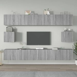 vidaXL Zestaw 6 szafek TV, dąb sonoma, materiał drewnopochodny obraz