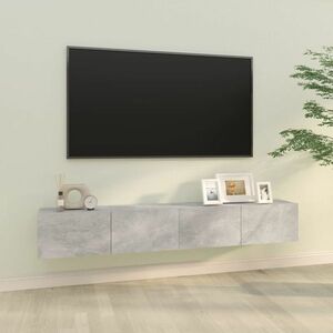 vidaXL Szafki ścienne pod TV, 2 szt., betonowa szarość, 100x30x30 cm obraz