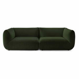 Zielona sztruksowa sofa 260 cm Lecomte – Bobochic Paris obraz