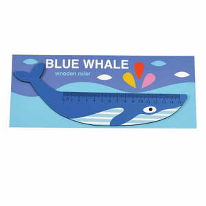 Drewniana linijka w kształcie wieloryba Rex London Blue Whale obraz