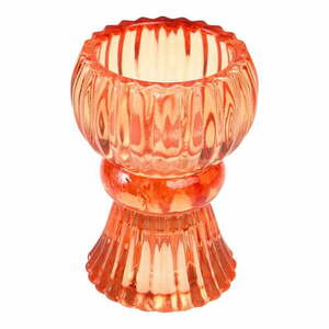 Niski pomarańczowy szklany świecznik – Rex London obraz