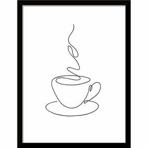 Plakat w ramie 30x40 cm Linear Coffee – Styler obraz