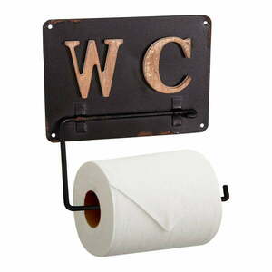 Metalowy uchwyt ścienny na papier toaletowy – Antic Line obraz