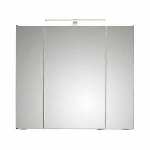 Szara wisząca szafka łazienkowa z lustrem 80x70 cm Set 357 – Pelipal obraz