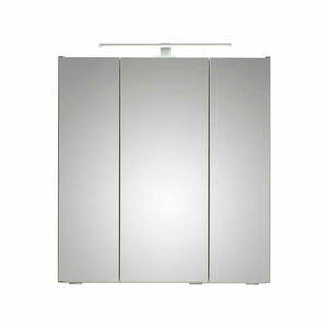 Szara wisząca szafka łazienkowa z lustrem 65x70 cm Set 357 – Pelipal obraz
