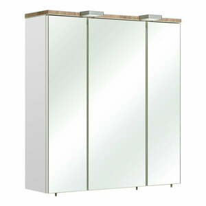 Biała wisząca szafka łazienkowa z lustrem 65x70 cm Set 931 – Pelipal obraz