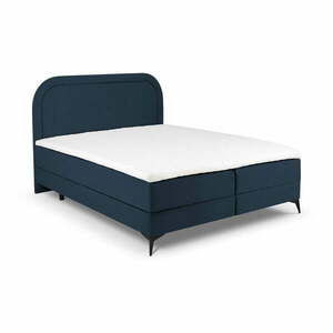 Ciemnoniebieskie łóżko boxspring ze schowkiem 160x200 cm Eclipse – Cosmopolitan Design obraz