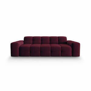 Bordowa aksamitna sofa 222 cm Kendal – Micadoni Home obraz