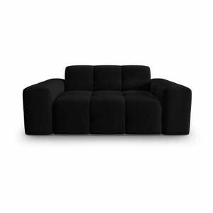 Czarna aksamitna sofa 156 cm Kendal – Micadoni Home obraz