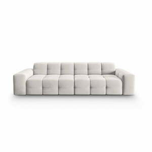 Jasnoszara aksamitna sofa 255 cm Kendal – Micadoni Home obraz
