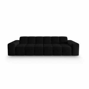 Czarna aksamitna sofa 255 cm Kendal – Micadoni Home obraz