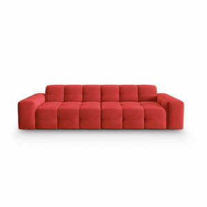 Czerwona aksamitna sofa 255 cm Kendal – Micadoni Home obraz