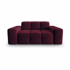 Bordowa aksamitna sofa 156 cm Kendal – Micadoni Home obraz