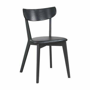 Czarne dębowe krzesło do jadalni Rowico Ami obraz
