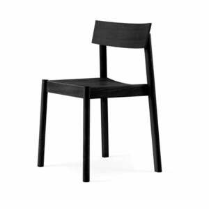 Czarne krzesło z drewna dębowego EMKO Citizen Rectangle obraz