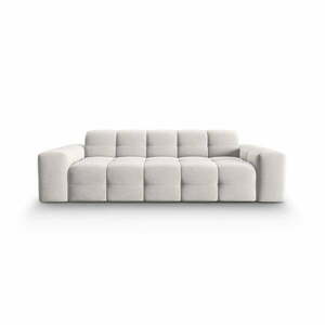 Jasnoszara aksamitna sofa 222 cm Kendal – Micadoni Home obraz