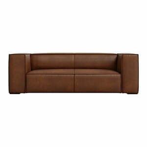 Koniakowa skórzana sofa 212 cm Madame – Windsor & Co Sofas obraz