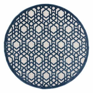 Niebieski okrągły dywan odpowiedni na zewnątrz ø 160 cm Oro – Flair Rugs obraz