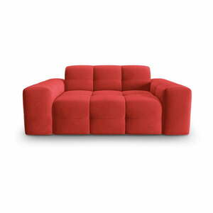 Czerwona aksamitna sofa 156 cm Kendal – Micadoni Home obraz