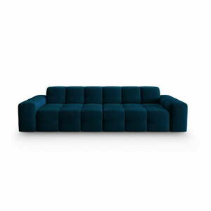 Ciemnoniebieska aksamitna sofa 255 cm Kendal – Micadoni Home obraz