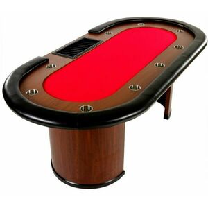 XXL stół do pokera Royal Flush, 213 x 106 x 75cm, czerwony obraz