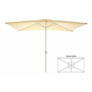 Ogrodowy parasol - prostokątny 2x3 m - champagne obraz
