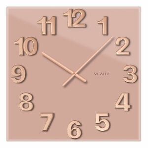 Vlaha VCT1108 szklany zegar 40 x 40 cm, różowy obraz