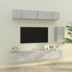 vidaXL Zestaw 6 szafek telewizyjnych, szarość betonu obraz