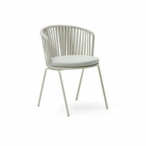 Białe metalowe krzesło ogrodowe Saconca – Kave Home obraz