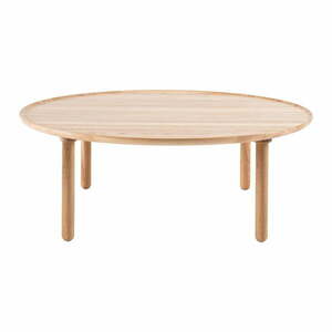 Naturalny okrągły stolik z drewna dębowego ø 100 cm Mu – Gazzda obraz