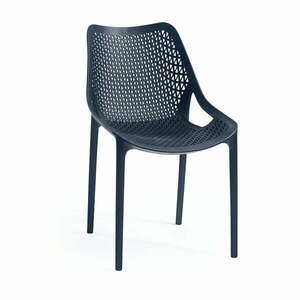 Czarne plastikowe krzesło ogrodowe Bilros – Rojaplast obraz