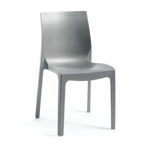 Szare plastikowe krzesło ogrodowe Emma – Rojaplast obraz